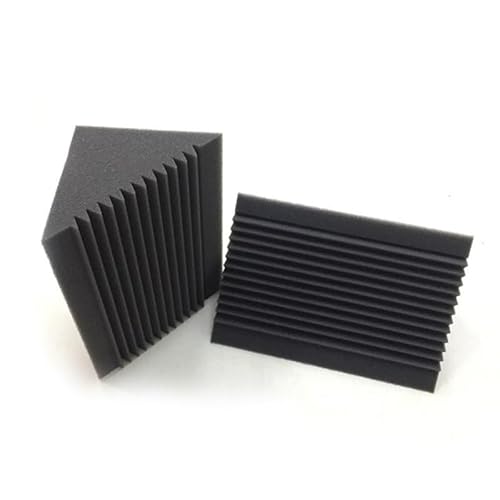 Sound Proofing Panels,Acoustic Panels 6 PCS Acoustic Foam Charcoal/Black Bass Trap Sound Absorption Studio Soundproofing Corner Wall 12 x 12 x 24 cm