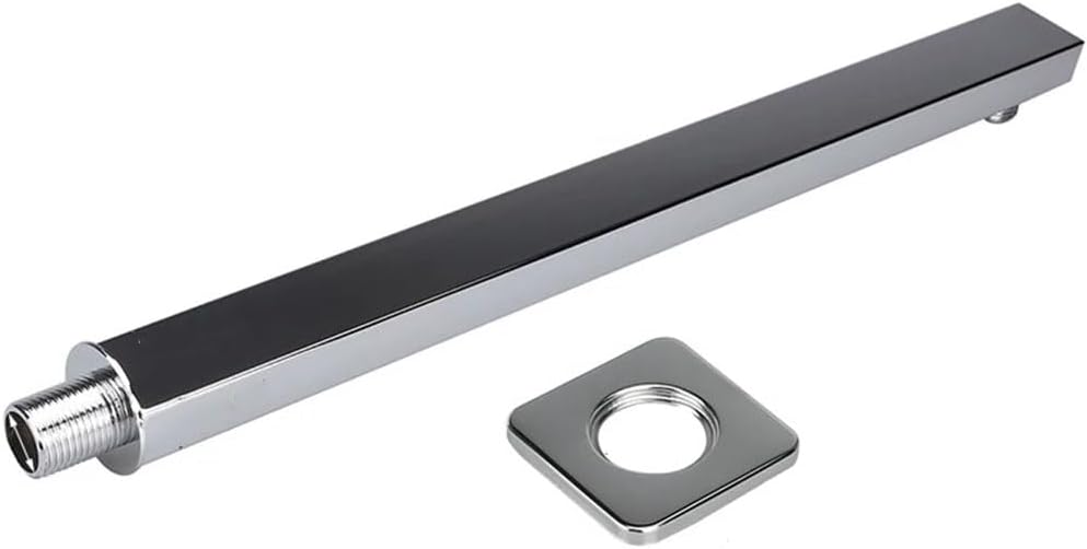 Shower Arm Ceiling Mounted With Flange Universal Extender Straight Square Stainless Steel Bathroom Rainfall Showerhead