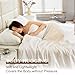 YOUR MOON Luxurious Summer/Spring Lightweight Mulberry Silk Comforter Queen Size,100% Natural Long Strand Silk Fill Duvet Blankets, Luxury Bedding Summer, Noiseless Cotton Shell (White)