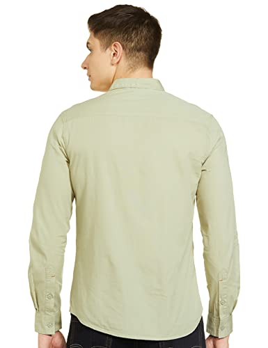 Image of The Indian Garage Co Men Slim Fit Solid Full Sleeves Cutaway Collar Casual Shirt