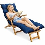 bananair – Cojín Tumbona Exterior para Silla de Jardín – Grueso, BLU)