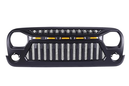 Grille calandre Jeep Wrangler JK protection de calandre avant noire mate J395