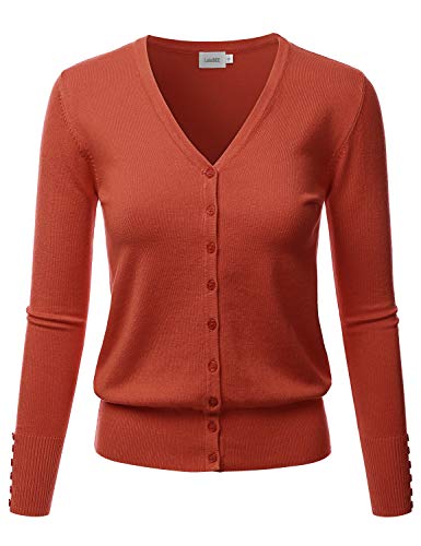 Image of LALABEE Women's V-Neck Long Sleeve Button Down Sweater Cardigan Soft Knit(S-XXL)