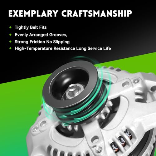 Image of 13980N Alternator Replacement For 2003-2007 Honda Accord 2.4, 2006-2011 Civic 2.0, 2007-2011 CRV 2.4, 2003-2011 Element 2.4, Acura 06-08 CSX 2.0L, 04-08 TSX 2.4L, 104210-4732, 31100-RAA-A01