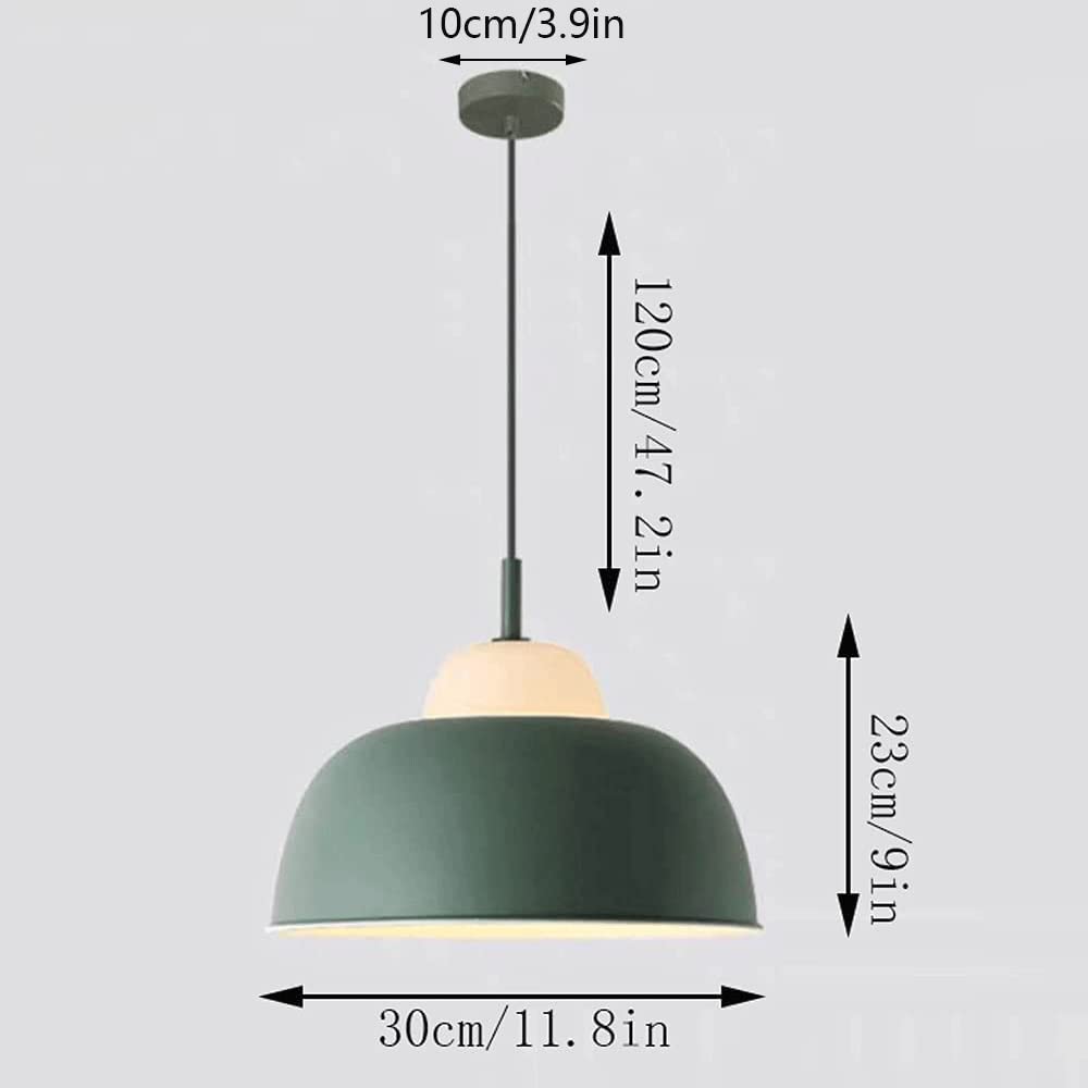 Nowoczesna, minimalistyczna żelazna lampa wisząca, 11,8-calowa oprawa wisząca z osłoną garnka, kolorowy abażur, lampa wisząca do oświetlenia wewnętrznego, żyrandol sufitowy do restauracji, salon