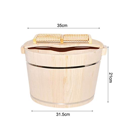 Tina de madera para pies para masaje y remojo miniatura 6
