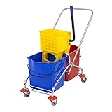 Jantex M880 Dual Bucket Mop Presse, 23 l, blau/rot