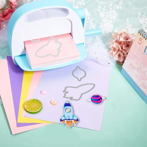 GLOBLELAND Universe Planets Carimbo de silicone transparente para corte de foguete de metal em camad