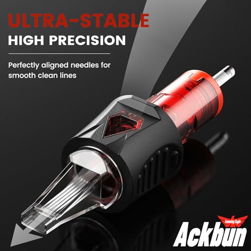 Image of 20Pcs 1221RM Tattoo Cartridge Needles Pro Finger Ledge Cartridges Standard #12 21 Curved Magnum Disposable Tattoo Needles Cartridges with Membrane for Professional Tattoo Pen Tattoo Artists