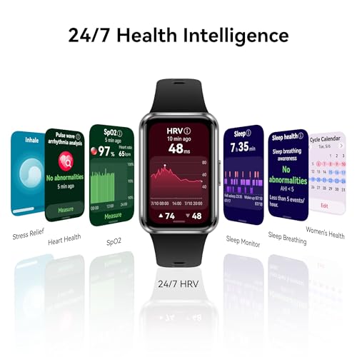 Image of Huawei Band 11 Health & Fitness Tracker, Enhanced Sleep Tracking, All-Day Health Monitoring, Ultra-Slim & Comfort Wear, iOS & Android Compatible, Smart Watch. (Purple)