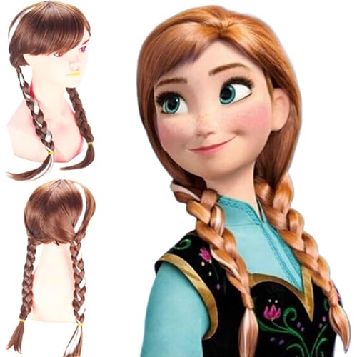 Tasscell Zhyusisi Cosplay wig wigs compatible with Frozn Princess Anna