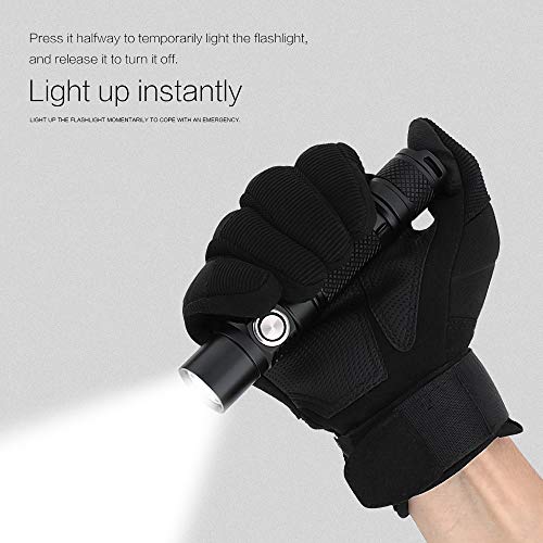 BORUIT Outdoor 1380 Lumens Waterproof IPX8 Tactical Flashlight, XP-L2 5 Modes USB Rechargeable LED Torches with Lanyard for Camping, Hunting, Hiking, Fishing,3 Year Warranty