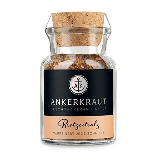 Ankerkraut Brotzeit Salz Deutscher Gewürz Klassiker zu Brot Käse und Wurst Perfekte Lunchbox für Kinder Essen mit der Familie zuckerfrei ohne Geschmacksverstärker 105 g im Korkenglas