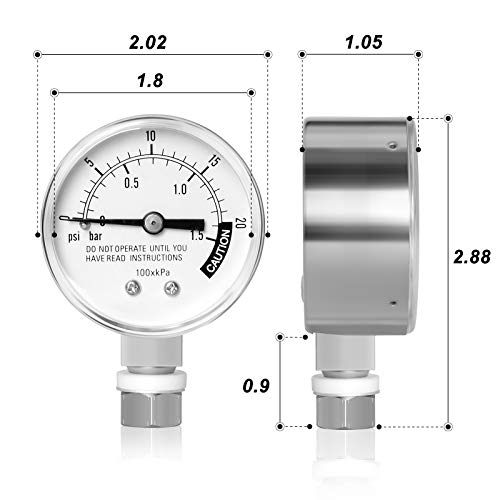 Medidor de presión para olla con dial de 2" MEANLIN miniatura 2