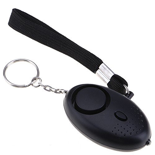 Preisvergleich Produktbild Gogogo 130 dB persönlicher Alarm, LED-Mini-Taschenlampe, Notfall, Selbstverteidigung, Sicherheitsalarm mit Schlüsselanhänger für Frauen / Kinder / ältere Menschen / Mädchen / Entdecker, Schwarz