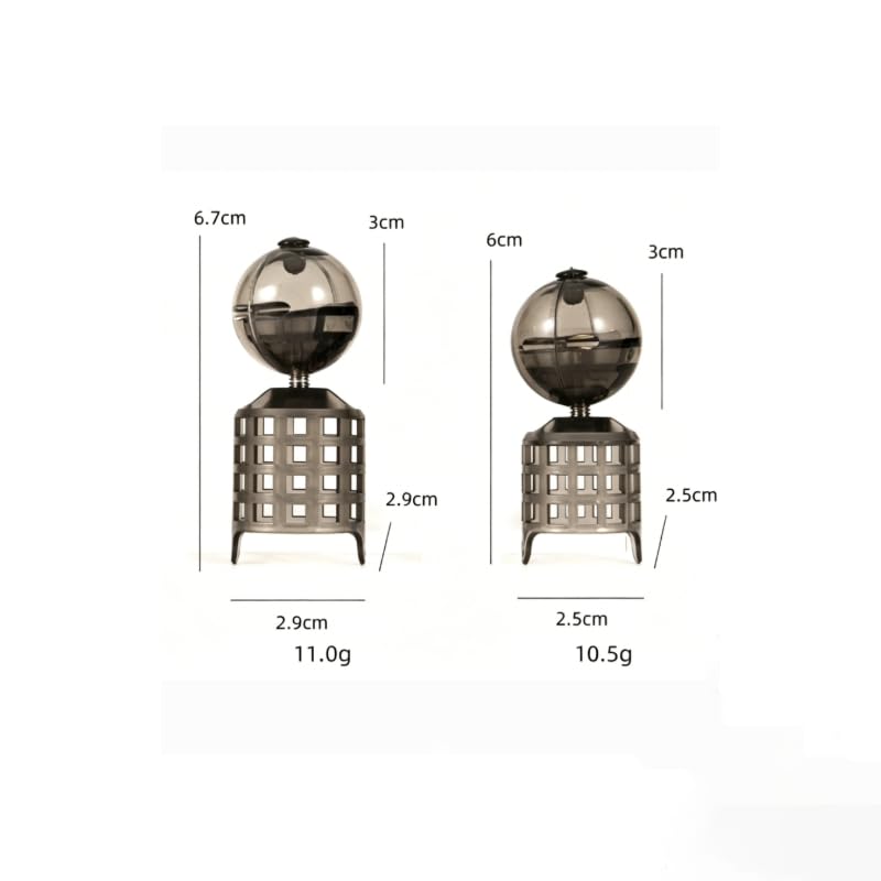 Set 4 alimentadores ajustables para pesca de carpas miniatura 2