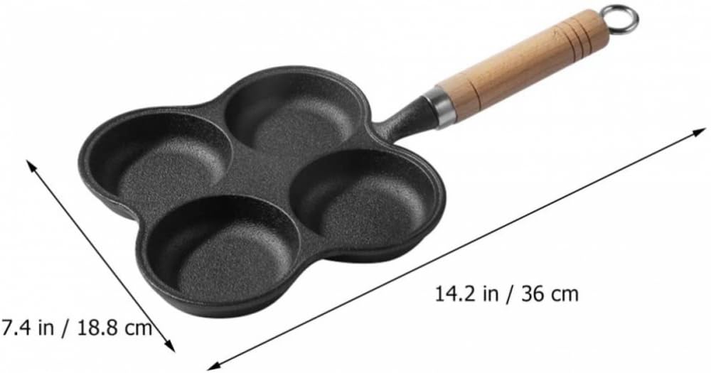 Poêle à œufs 4 tasses poêle à œufs moule frit antiadhésif multi-œufs casserole avec poignée antidérapante omelette pour petit déjeuner œuf crêpes