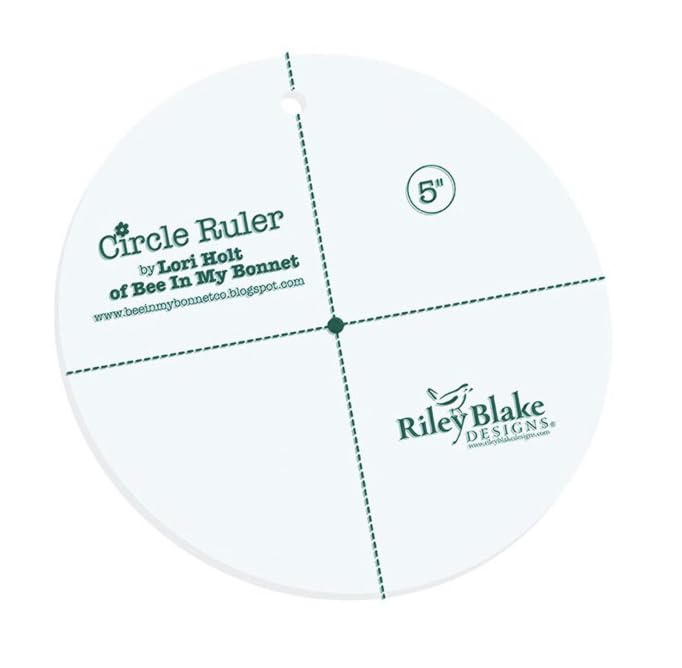 Lori Holt 5” Circle Ruler for Quilting & Sewing | Precision Rotary Cutting & Template Tracing Tool | Bee in My Bonnet | Riley Blake Designs Quilting Ruler