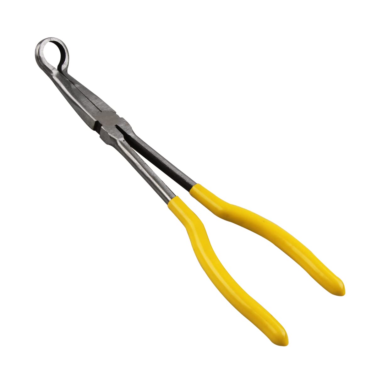 Spark Plug Removal Pliers, 11" Long Reach Ring Nose Hose Grip Pliers for Car