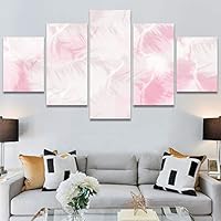 SIGNWIN 5 Panel Canvas Wall Art Modern Art Contemporary Digital Art Dramatic Geometric Multicolor Patterns for Home Decorations Ready to Hang - 60