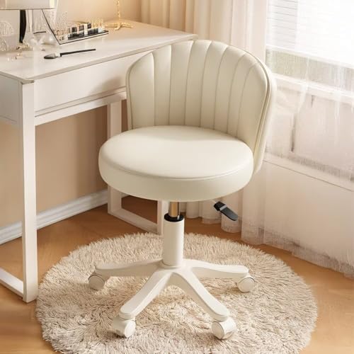椅子 PUレザー イス デスクチェア おしゃれ ダイニングチェア カウンターチェア パソコンチェア 丸椅子 キャスター付き椅子 子供用 レワーク 仕事 在宅勤務 （30*30*43-53cm）