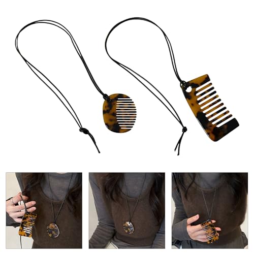 Peine colgante de acrílico estilizado para mujer miniatura 2