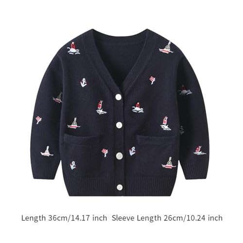 Children's Long Sleeve Knit Cardigan for Ages 2-44
