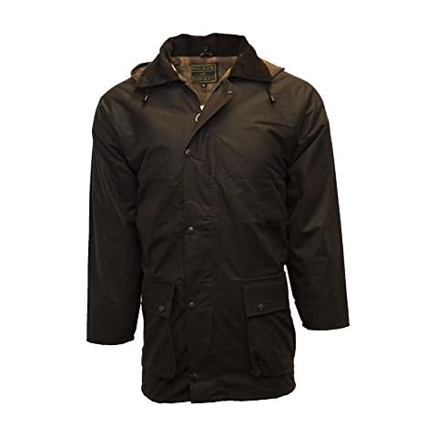 Walker and Hawkes - Men's Wax Unpadded Benson Jacket - Brown - Large Cover