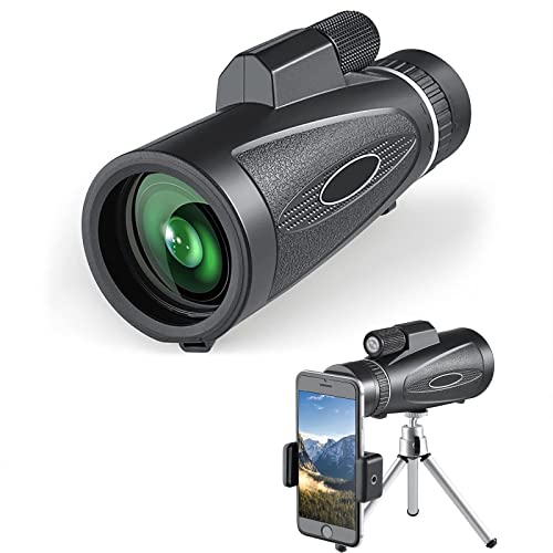 Telescopio monocular 10-32x50 HD potente para adultos con trípode de viaje