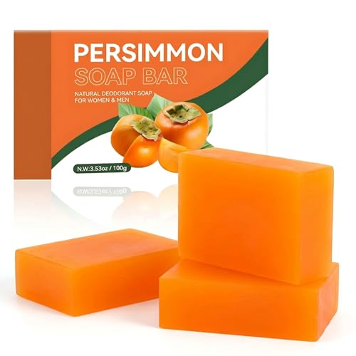 Persimmon Soap for Body Odour Control 3PCS Deodorising Face Hand & Body Bars