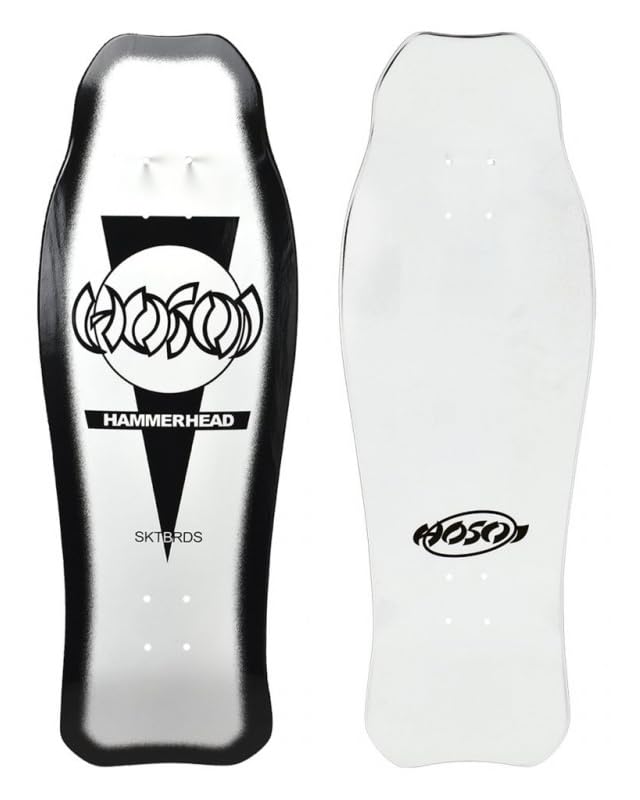 Hosoi Skate Skateboard Deck Tabla Hammerhead Double Kick 10.25¨ Old School White/Black