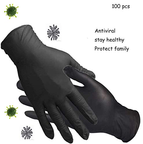 Preisvergleich Produktbild Sexdpm Handschuhe Nitril, Handschuhes Einweg Virenschutz, Handschuhe Arbeitshandschuhe for Arbeit,Küche,Haushalt,Lebensmittel,S... 100 Pcs,L