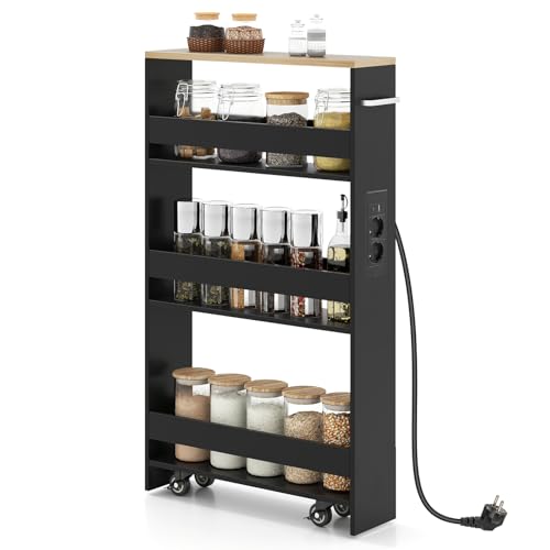 ★ COSTRUZIONE PREMIUM, FACILE DA PULIRE ★ Progettato per durare. La struttura in robusto metallo verniciato a polvere e i pannelli in legno MDF spesso e resistente all'umidità garantiscono stabilità e longevità eccezionali, anche sotto carico. La superficie liscia e non porosa si pulisce in un secondo con un panno umido, perfetta per ambienti igienici come cucina e bagno.