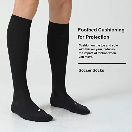 Image of CS CELERSPORT 2 /3 Pack Soccer Softball Baseball Socks for Youth Kids Adult Multi-Sport Compression Knee High Socks