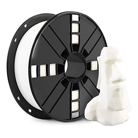 NovaMaker PLA 3D Printer Filament, White PLA Filament 1.75m, PLA 1kg Spool(2.2lbs), Dimensional Accuracy +/- 0.03mm Cover