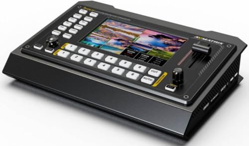 AVMATRIX Shark S6 6-Channel HDMI/SDI Multi-Format Streaming Video Switcher, Built-in 5