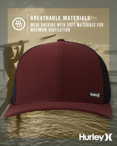 Image of Hurley Men's Caps - H2O-Dri League Baseball Caps for Men with Snapback Closure - Classic Mens Trucker Hats (S-XL)
