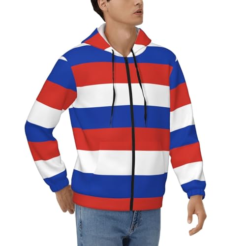 Sweat zippé thermique homme veste polaire drapeau russe