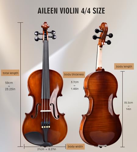 image for Aileen Music Aileen 4/4 Violin Set for Beginners, Full Size Fiddle Kit