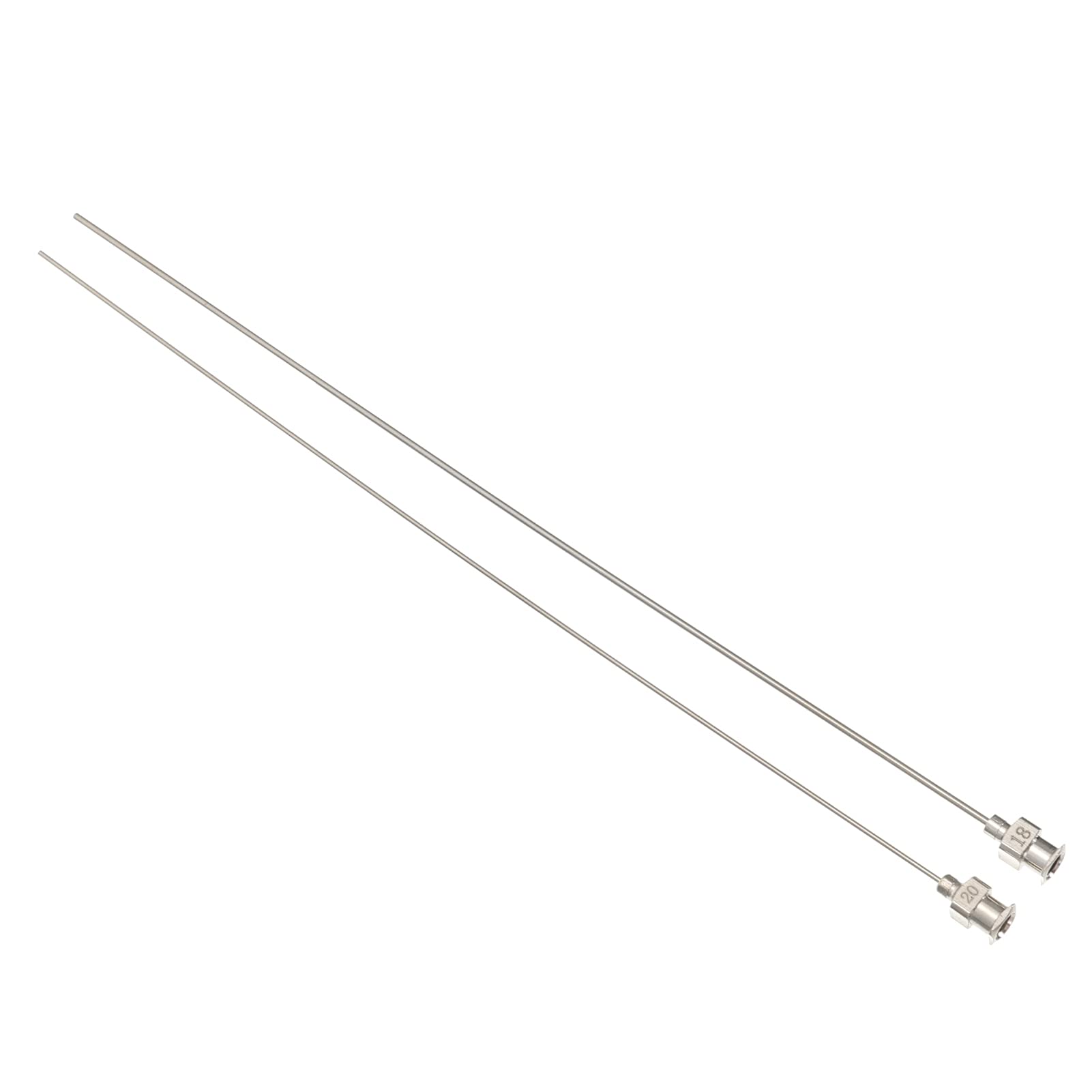 Hemobllo Precision Stainless Steel Blunt Tip Dispensing Needles Luer Lock for Industrial Laboratory Use 8 Inch Extended Silver Needle Set