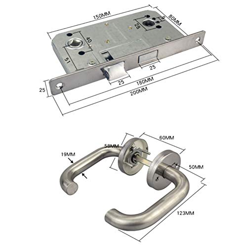 Serratura in Acciaio/kit Serratura Porta Serratura...