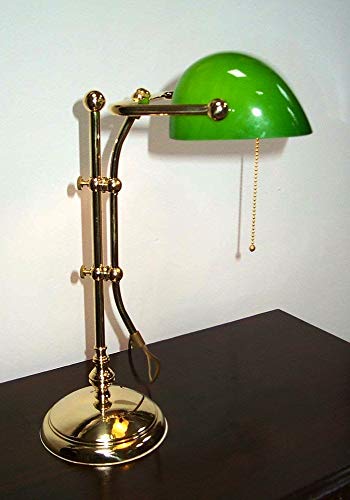 Lampe de table en laiton poli ministériel 55 cm pour réduire la fatigue visuelle au bureau