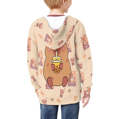 Image of Biyejit Kids Novelty 3D Graphic Printed Hooded Sweatshirt