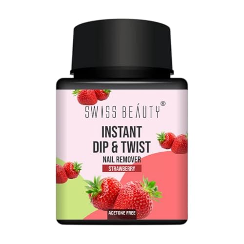 Swiss Beauty Instant Dip & Twist Nail Remover, Strawberry Fresh, 80ml