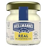 Picture of Hellmann's Real Mayonnaise Mini Jars, Condiment for Sandwiches, Salads, Mayo Made with 100% Cage Free Eggs, Gluten Free, 1.2 oz, Pack of 72