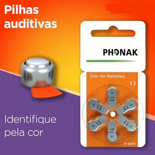Phonak Mercury Free Size 13 Zinc Air Hearing Aid Batteries (60 Batteries) - Thumbnail 2