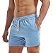 AIMPACT Mens Workout Sweat Shorts 5 Inch Cotton Casual Fitness Mens Athletic Gym Shorts with Pockets Blue
