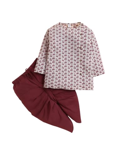 Image of POLKA TOTS 100% Cotton Elegant Traditional Dhoti Kurta Set for Baby Boys | Ultra-soft Cotton Ethnic Dress for Festivals and Weddings | Traditional Angrakha Dress for Kids Boys