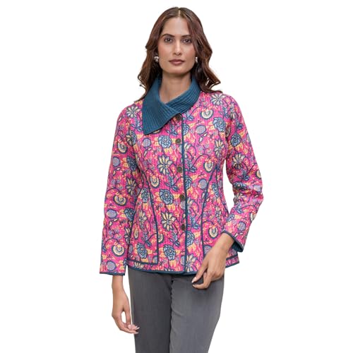 Image of Cotton Quilted Jacket for Winter | Warm Lightweight, Soft Quilted Reversible, Casual Jackets for Women | Stylish Cotton Outerwear | Breathable & Comfortable