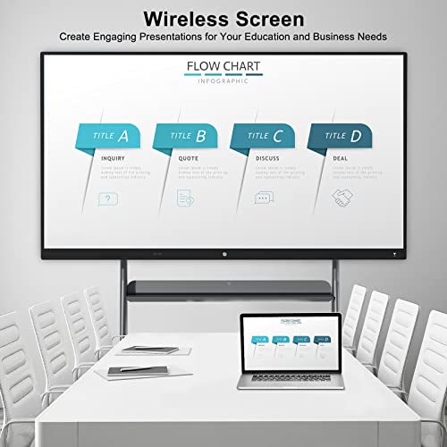 Tiburn 75 Inch Interactive Whiteboard, 4K Uhd Smartboard Touchscreen Display, Smart Whiteboard With Wall Mount And Movable Stand, Remote Collaboration Smart Board For Classroom And Businesses #TOP1